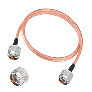 N Male to N Male Jumper RG400 Low Loss Coaxial Cable 1m for 4G LTE WiFi Antenna - Picture 1 of 10
