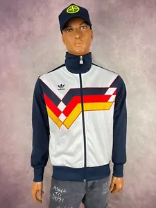 Vintage Men's Adidas Originals Football Germany 2005 Retro Blue Jacket Size M - Picture 1 of 6