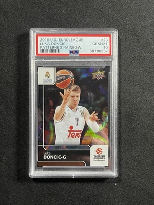 2016 Upper Deck Euroleague PADRÃO ARCO-ÍRIS LUKA DONCIC Rookie RC PSA 10 - Imagem 1 de 2