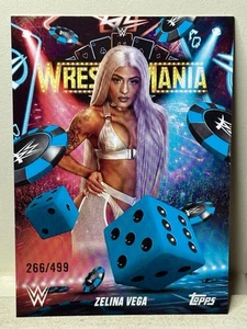 2025 Topps Wrestlemania Zelina Vega #WM-17 Blue /499  - Picture 1 of 3