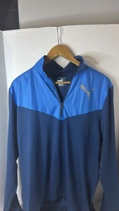 Puma Golf 1/4 Cremallera Pullover Para Hombre Grande] Camisa Azul Hilada en la Nube Manga Larga - Imagen 1 de 5