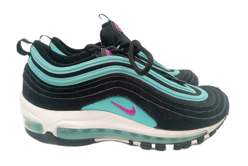Scarpe Nike Air Max 97 Youth 7 nere scamosciate blu acqua sneakers basse stringate