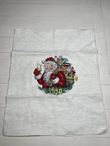 Punto de cruz vintage 1990 terminado “Santa” sin marco 17,5” X 14,5” - Imagen 1 de 4