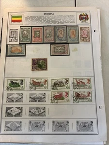 Collection Foreign Pages Card French Coils Mint Used Ethiopia N-192 - Picture 1 of 16