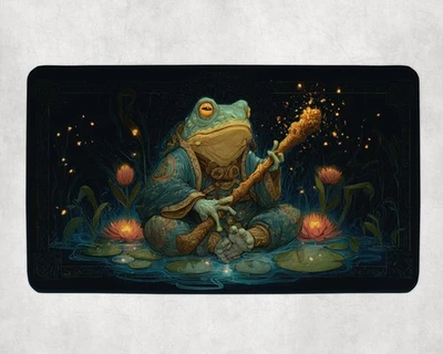 Alfombra de juego Frog Shaman Wise Amphibian Mage Bloomburrow Fantasy Magic Magic The Gathering Foto 1 de 4