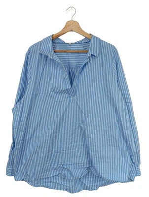 STREETONE Hemd-Bluse Damen Bluse Gr. DE 46 blau Casual-Look - Bild 1 von 4