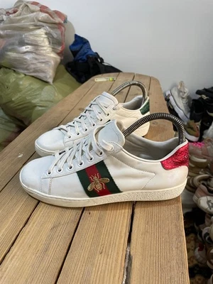 Gucci Ace Zapatillas con la firma verde y rojo tela raya bordada talla 35U Foto 1 de 4