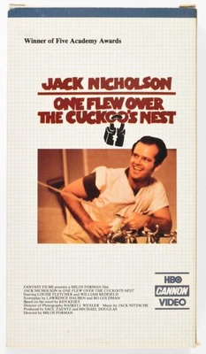 One Flew Over The Cuckoo's Nest (VHS, HBO, 1975) Jack Nicholson Louise Fletcher - Image 1 of 4