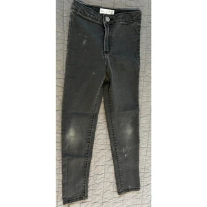 Zara Kids Black Skinny Distressed Denim Jeans Size 8 - Picture 1 of 4