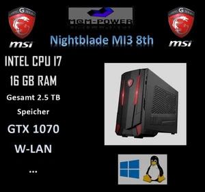 HAMMER DEAL !!! MSI Gaming-PC mit Win11 & Zorin OS – i7 / 1070 / 2x SSD / 1x HDD - Bild 1 von 14