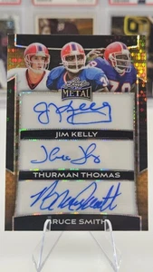 2025 Leaf Metal 《1/1》Jim Kelly Thurman Thomas Bruce Smith Gold Pulsar Auto 🔥🔥 - Bild 1 von 4