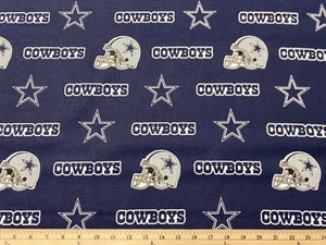 Cascos de fútbol americano NFL DALLAS COWBOYS, MEDIA yarda (18""x 57"") tela 100 % algodón nuevos - Imagen 1 de 2