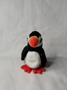 Ty Beanie Babies Puffer the Puffin, PVC Pellets, Tag Errors, Rare, Retired - Picture 1 of 6