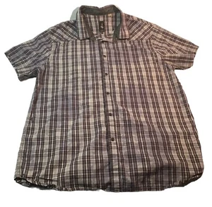 Howe No. 65 Pearl Snap Button Plaid Shirt Mens XL Short Sleeve Casual Cotton - Picture 1 of 8