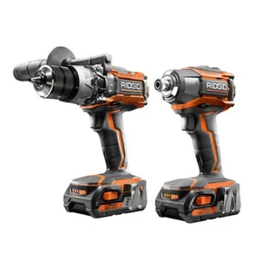 RIDGID R96241 - 18V Brushless Hammer Drill and 3-Speed Impact Driver Combo Kit - Picture 1 of 6