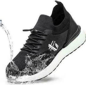Waterproof Steel Toe Shoes for Men Women Lightweight Slip Resistant 7.5 BLACK - Picture 1 of 1
