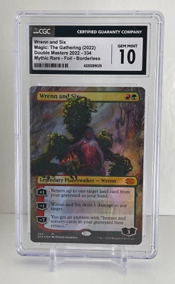 BORDERLESS FOIL Wrenn and Six CGC 10 GEM MINT - Double Masters 2022 MTG Cards - Image 1 of 2