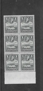 Antigua 1961 1c Slate Block of 6 u/mint - Picture 1 of 1