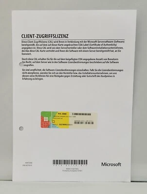 5 User / Benutzer Clients für Microsoft Windows Server 2016 Standard/Datacenter - Bild 1 von 2