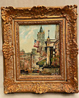 Original Framed Oil Painting By Joseph Sloman "Plaza Hotel At 58 & 5Th Ave" 1935