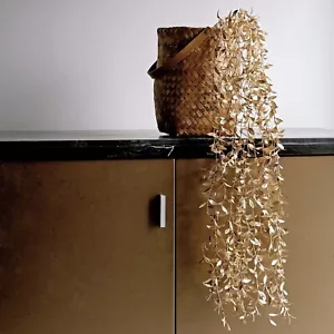 2 Gold 41 in Artificial IVY LEAF Garlands Metallic Faux Foliage Vines Events - Picture 1 of 9