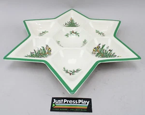 Spode Christmas Tree Hors D'oeuvre Tray Made In England Large 16" - Never Used! - Picture 1 of 8