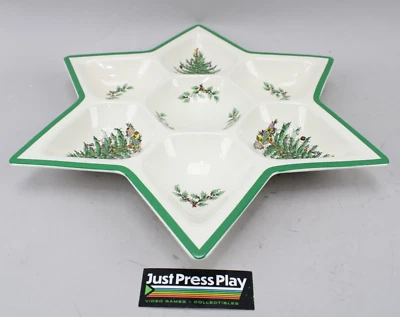 Spode Christmas Tree Hors D'oeuvre Tray Made In England Large 16" - Never Used! - Image 1 of 4