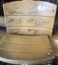 Three Rivers Stadium Original Seat Back Bottom 15 Authentic Steelers Signatures