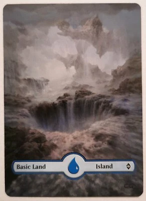 mtg magic the gathering alter, basic land, Island, extended Art, Hand Painted - Imagen 1 de 2
