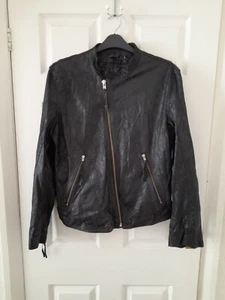 BLK DNM Black Women Leather Jacket Size L  - Picture 1 of 23