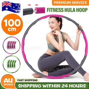 100cm Fitness Hula Hoop Body Massage Waist Slim Exercise Hoola Hoops Foam Padded - Picture 1 of 11