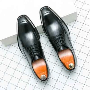 Zapatos Oxford para hombre Zapatos de vestir negros Zapatos de boda Zapatos de oficina Zapatos de negocios - Imagen 1 de 26