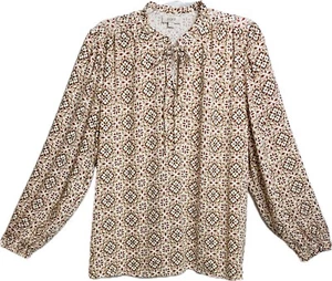 Blusa F. Loft Top XL Multicolor Manga Larga Cuello Redondo - Imagen 1 de 4