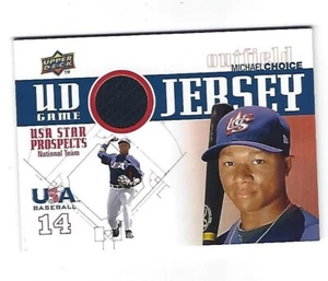 Michael Choice 2009 Upper Deck Star Prospects USA Jersey Card # GJU-24 - Picture 1 of 2
