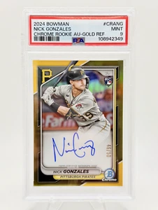 2024 Bowman Nick Gonzales Chrome RC Rookie Auto True Gold Refractor /50 Pirates - Picture 1 of 2