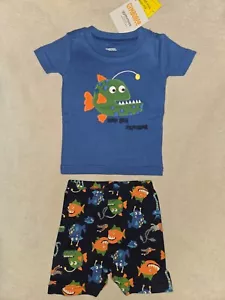 Gymboree Deep Sea Explorer Fish Gymmies Pajamas Size 6-12 Months NWT - Picture 1 of 4