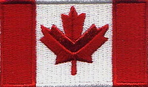 50 pezzi toppe ricamate bandiera del Canada 2,5"x1,5" ferro da stiro - Foto 1 di 1