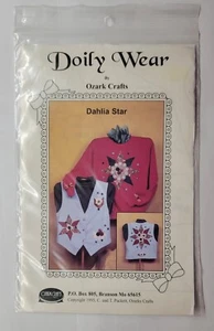 Doily Wear by Ozark Crafts Sweatshirt Applique Pattern #828 Dahlia Star - Picture 1 of 2