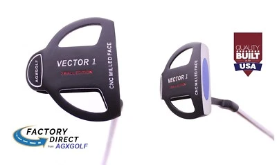 AGXGOLF Vector Series Two-Ball Putter Milled Face, Mens Right Hand Choose Length - Image 1 of 2