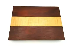 The Vermont Butcher Block & Board Company African Paduk & Tiger Maple 9.5x7" - Picture 1 of 10