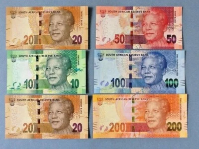 South Africa 6 Note Lot & South Korea 1 Note: See List Below - Image 1 of 4