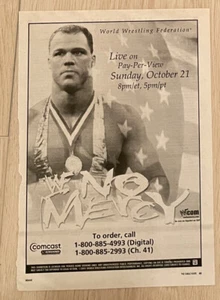 WWF No Mercy 2001 Cable Guide Ad PPV WWE Kurt Angle - Picture 1 of 1