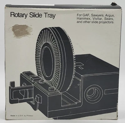 Photoco Rotary Slide Tray 8.5"x2" for 100 2"x2" Slides Black - Used - Image 1 of 4