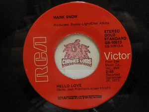 Hank Snow: Hello Love / Until The End Of Time, 45 RPM VG+ (13G) - Picture 1 of 2