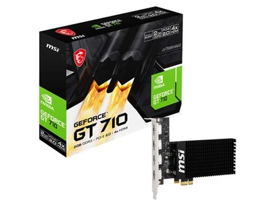 Tarjeta MSI nVidia Geforce GT 710 2GD3H 4HDMI VGA 2GB DDR3 1600 MHz 4xHDMI PCIE2... Foto 1 de 2