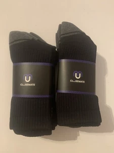 Closemate Mens Crew Sports Socks x6 Pair Black 10-13 BNWT Freepost - Picture 1 of 13