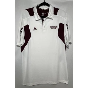 Mississippi State adidas Men’s Climalite White/Maroon Polo Size Large - Picture 1 of 5