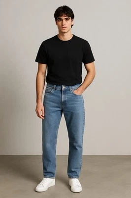 Pantalones de mezclilla Versace Jeans Couture vintage pierna recta azul para hombre W34 IN30 Italia Foto 1 de 4