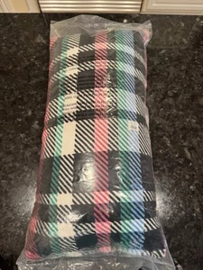 Vera Bradley Decorative Lumbar Pillow RIBBONS PLAID Sherpa NWT - Picture 1 of 4