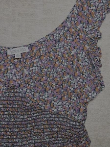 Patrons of Peace mehrfarbig Blumenmuster Puff Schulter Landhaus Bluse Top Medium - Bild 1 von 3